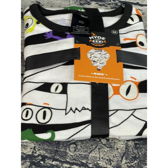 Hyde & Eek! Kid's sz 12 Mummy Halloween Matching Family Pajama 2-pc set - Picture 4 of 7
